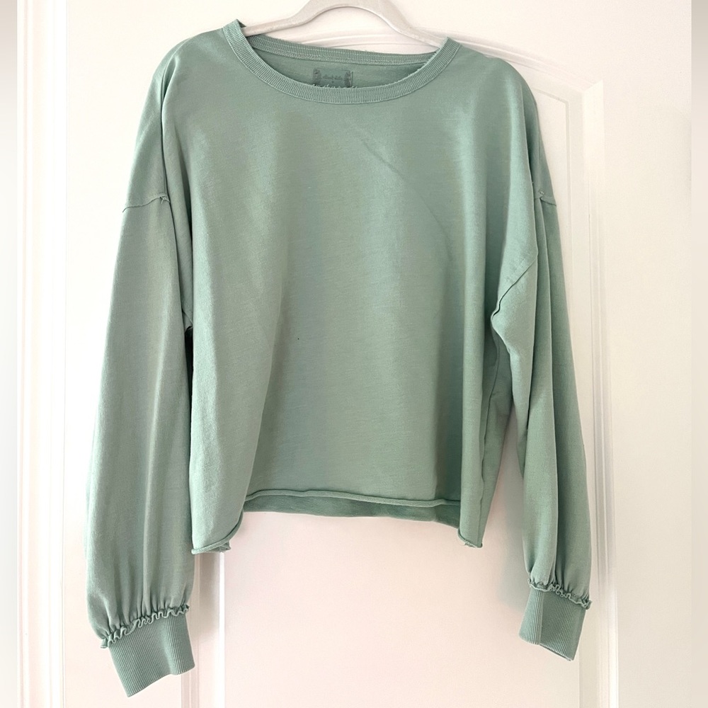 Lightweight green/gray top. Perfect condition, and only worn once!